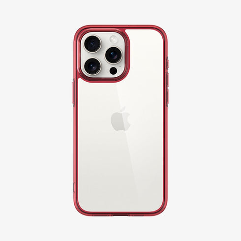 ACS07209 - iPhone 15 Series Ultra Hybrid Case in Natural Titanium showing the back